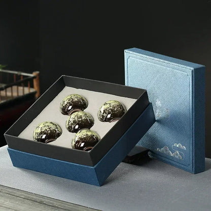 5PCS Ceramic Cups Set Coffee Ceramic Cup Pottery Cups Pottery Tea Cup Drinking Water Teacup With Gift Box Wholesale