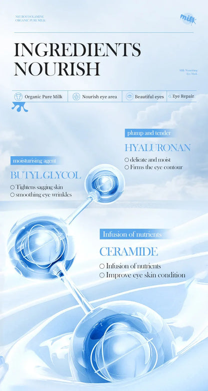 Milk Crystal Collagen Eye Mask Firming Anti Dark Circles Remove Eyes Bags Moisturizing Eye Patches Eyes Skin Care