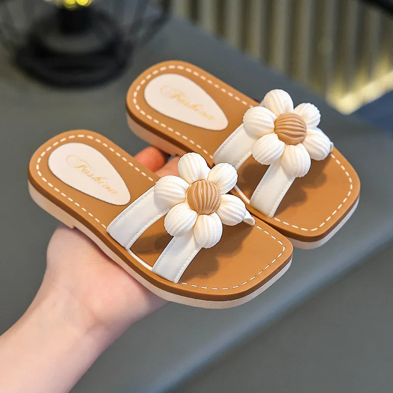 Children Slippers Kids Summer Cartoon Beach Shoes Girls Baby Soft Sole Non-Slip  ( Available )