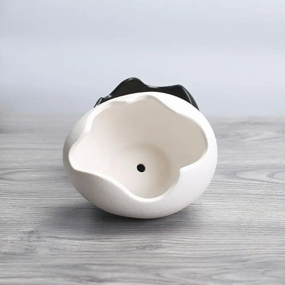 Creative Ceramic Flowerpot Broken Eggshells Shapes Decorative Succulent Plant Container Bonsai Pot Office