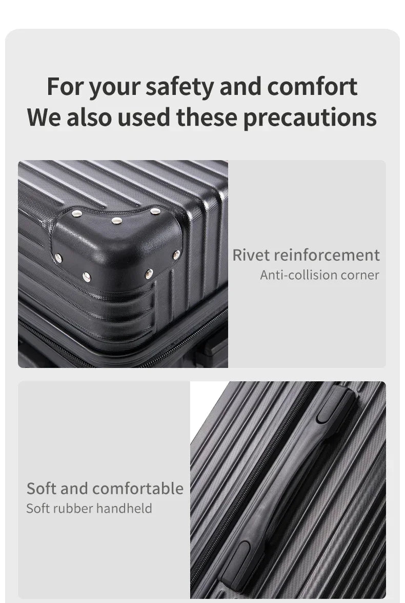 100% Aluminum Magnesium Alloy Luggage Trolley - 20-28 Inch Carry-On With Cup Holder | Lightweight Travel Suitcase