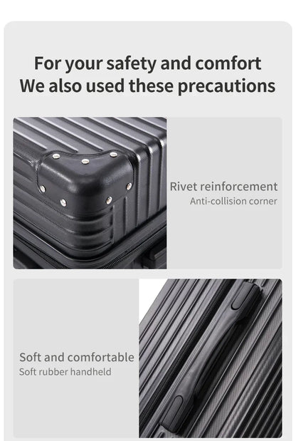 100% Aluminum Magnesium Alloy Luggage Trolley - 20-28 Inch Carry-On With Cup Holder | Lightweight Travel Suitcase