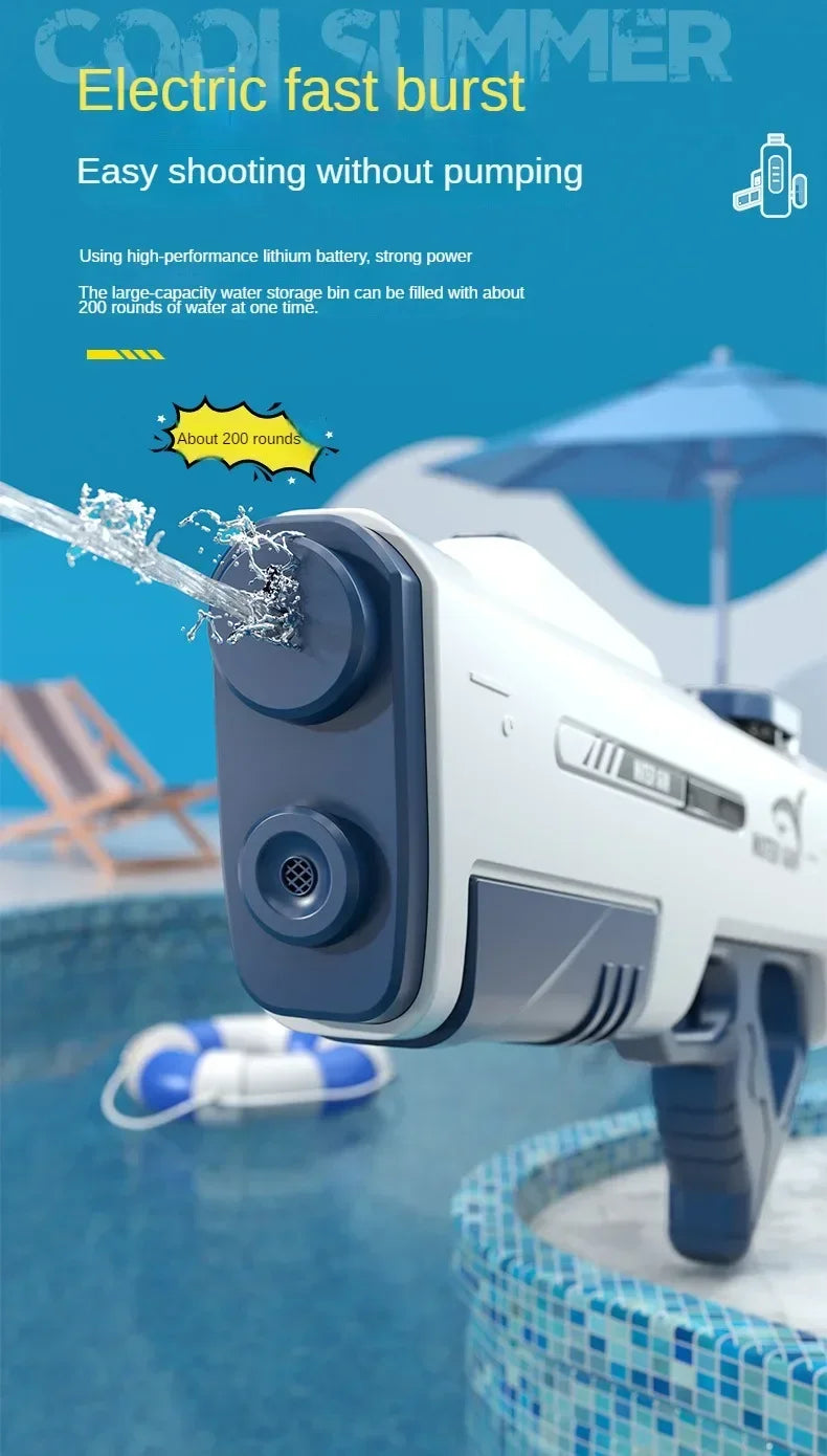 Summer Outdoor ToyChildren Automatic Water Absorption Electric Water Gun Toys Hand Self-integration High-pressure Watergun