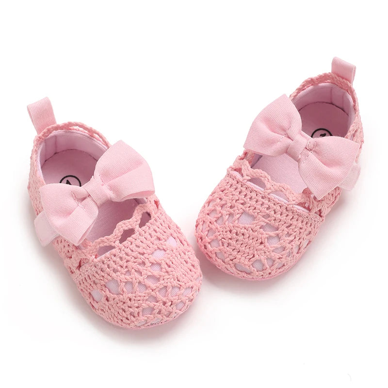 Fashionable Baby Girl Shoes Cute Classic Pink Theme Casual Flat Shoes Soft Sole Comfortable Lightweight Walking Shoes