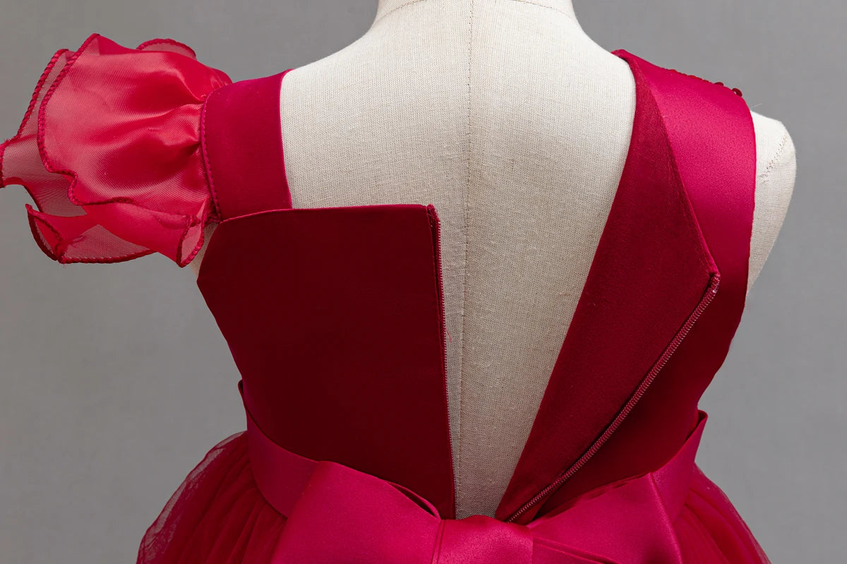 Flower Girl Party Dresses Wedding Birthday Trailing Princess Dress For Kids Graduation Pageant Bridesmaid Kids Costume