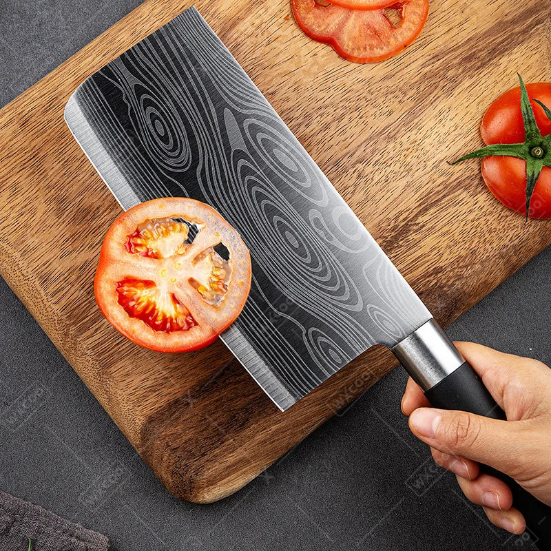 Professional Kitchen Knives Stainless Steel Scissors Fruit Utility Knife Sharpening Rod Sharp Slicing Chef knife Cooking Tools