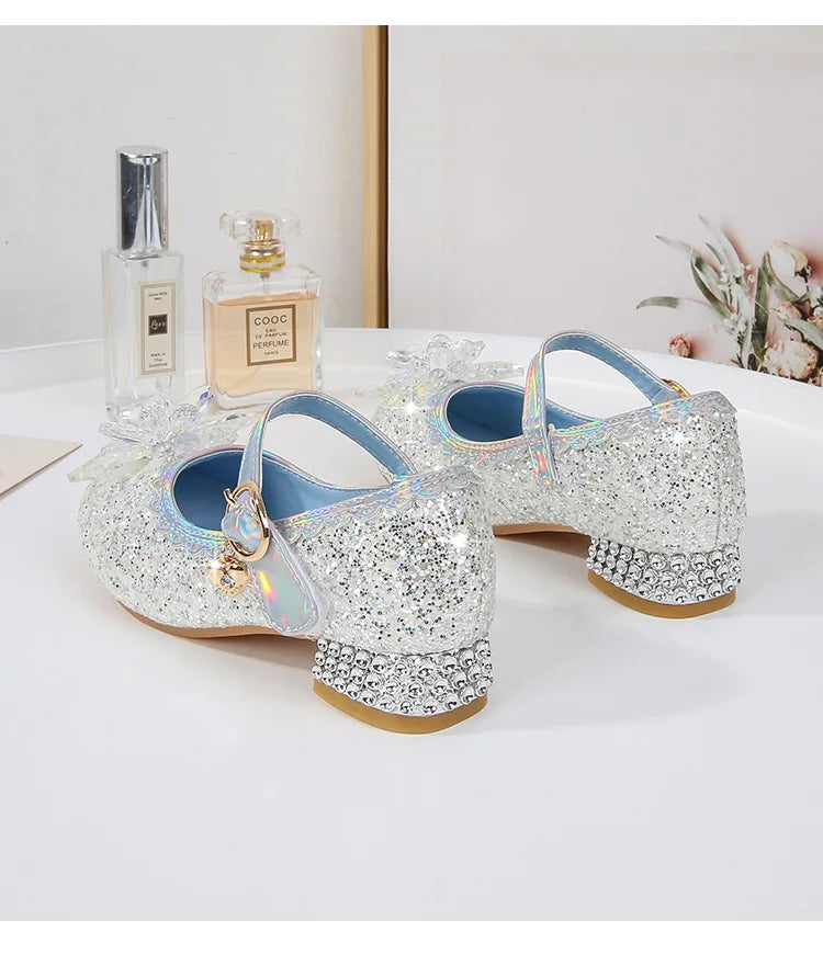 Children's Shoes Ice And Snow Romance Princess Elsa Shoes Girl's Fashion Sandals Crystal Princess Shoes