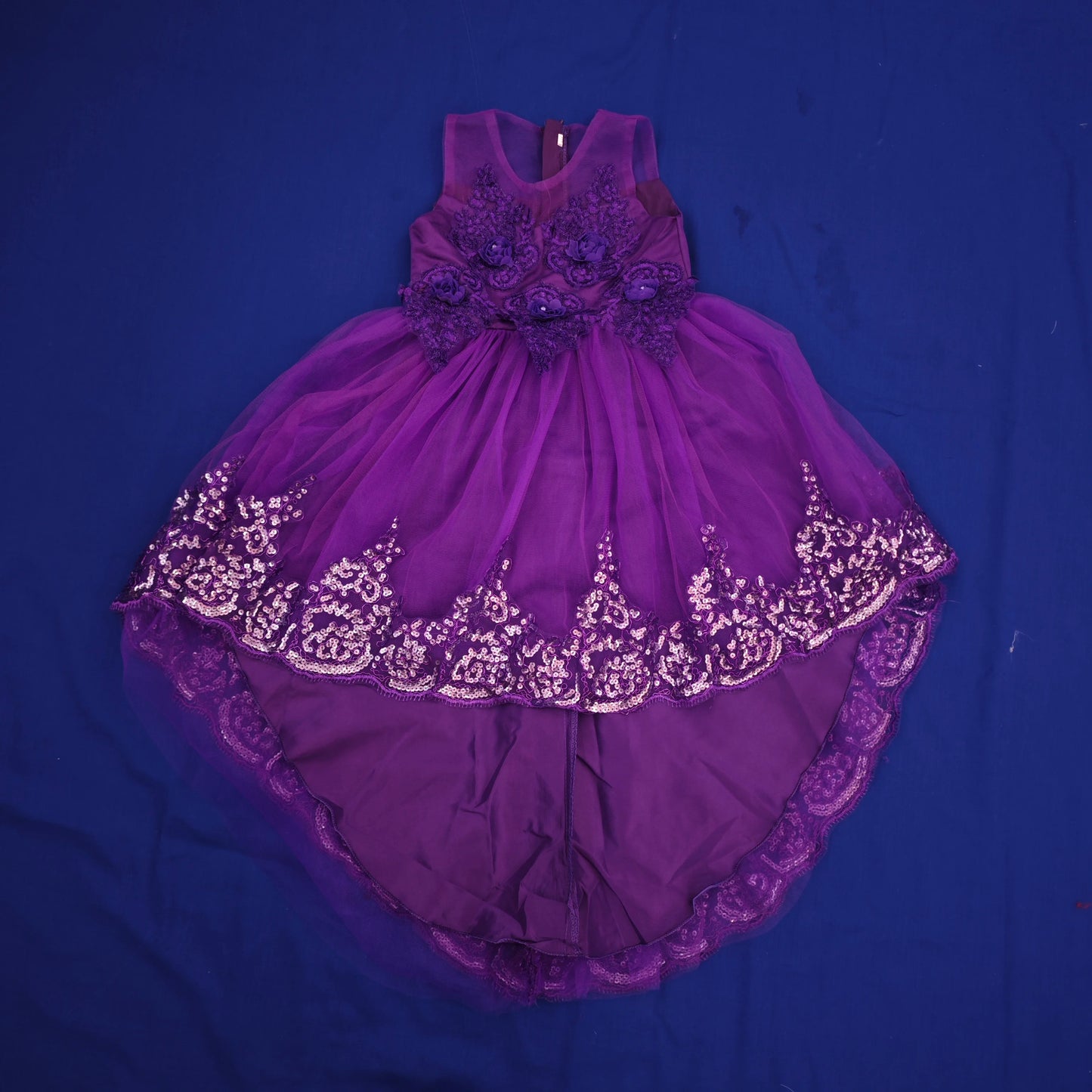 Purple Girl Wedding Flower Girl Bridesmaid Dress Suitable for Embroidered Party Dresses for Girls Aged 3 to 12