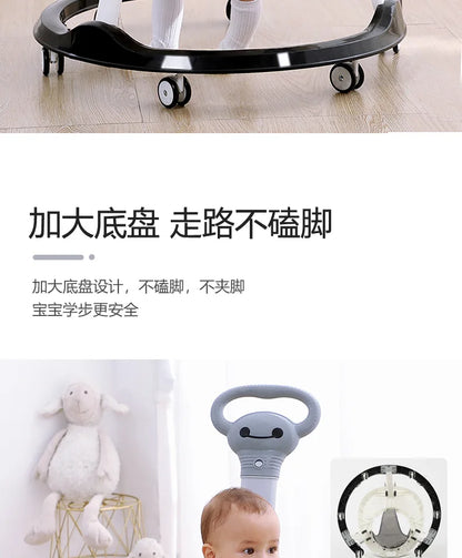 Baby Walker Anti-o-legs Multi-functional Anti-drop Anti-rollover Girl Baby Boy Walking Can Sit on Trolley U-shaped
