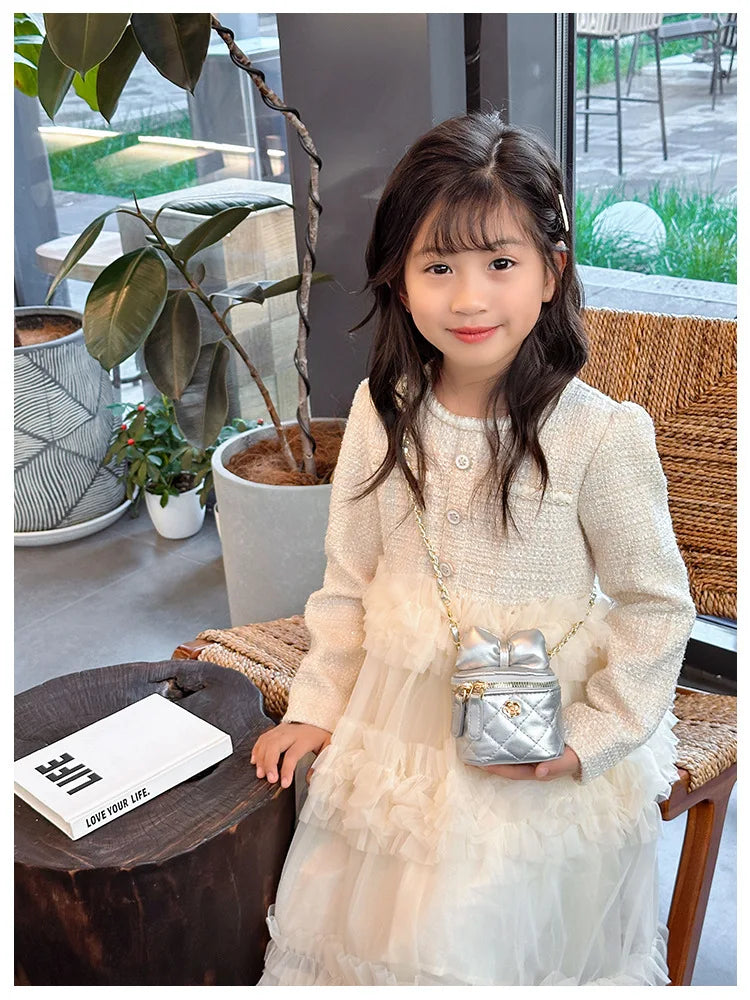Children Bag New Girl Crossbody Bags Fashion Chain Bags Bow Shoulder Bags Versatile Girl Bag Sweet Princess Bag mochila infantil (Available)