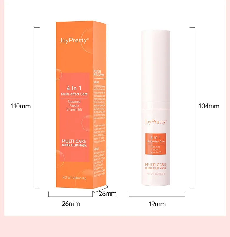 Exfoliating Bubble Lip Balm for Dark Lips Pink Lip Lightening Scrub Moisturizing Lip Mask