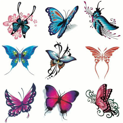 Fashion Butterfly Women Tattoos Body Art Stickers Waterproof Tattoo Stickers Temporary