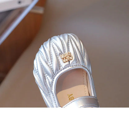 New Style Small Girls' Fashion Versatile Medium and Large Children's Soft Bottom Princess Shoes