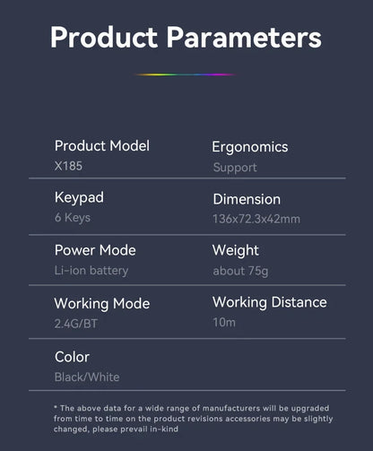 Bluetooth 5.2 Mouse RGB 2.4G Wireless Mouse Dual-Mode Gaming Mouse 6 Buttons Silent Mouse For MacBook Tablet Laptops Computer