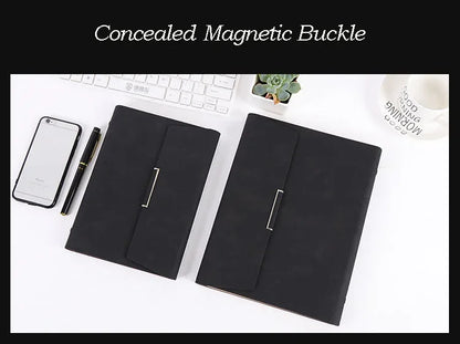 A5 Binder Refillable Planner Faux Leather Notebook Journal with Card Pen Holder Outdoor Journal Planner Agenda DIY Birthday Gift