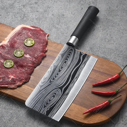 Professional Kitchen Knives Stainless Steel Scissors Fruit Utility Knife Sharpening Rod Sharp Slicing Chef knife Cooking Tools