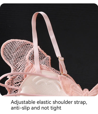 Sexy Butterfly Lace Bras For Women Backless All-in-one Bralette Woman Underwear Female Lingerie Flower Hollow-out Bra Brassiere