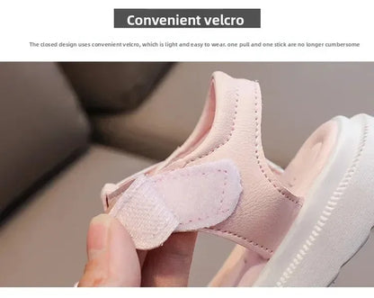 Girls Baby Bow Sandals Summer New Versatile Anti Slip Outdoor Student Princess Sandals Sweet Fashion Summer Kids Beach Sandals
