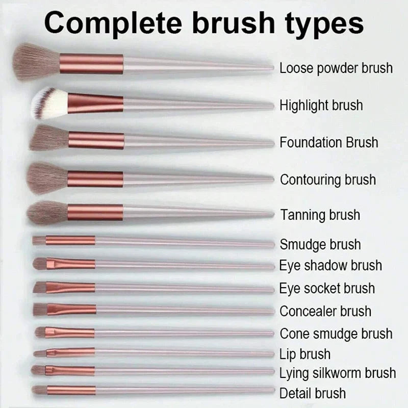 Makeup Brushes Set Eye Shadow Foundation Women Cosmetic Brush Eyeshadow Blush Beauty Soft Make Up Tools Bag (Available)