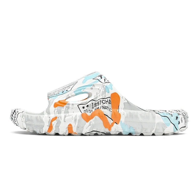 New Stylish Summer Men Shoes Comfortable Male Beach Slippers Soft Slides Non-slip Massage Indoor Fashion Slippers Outdoor 887