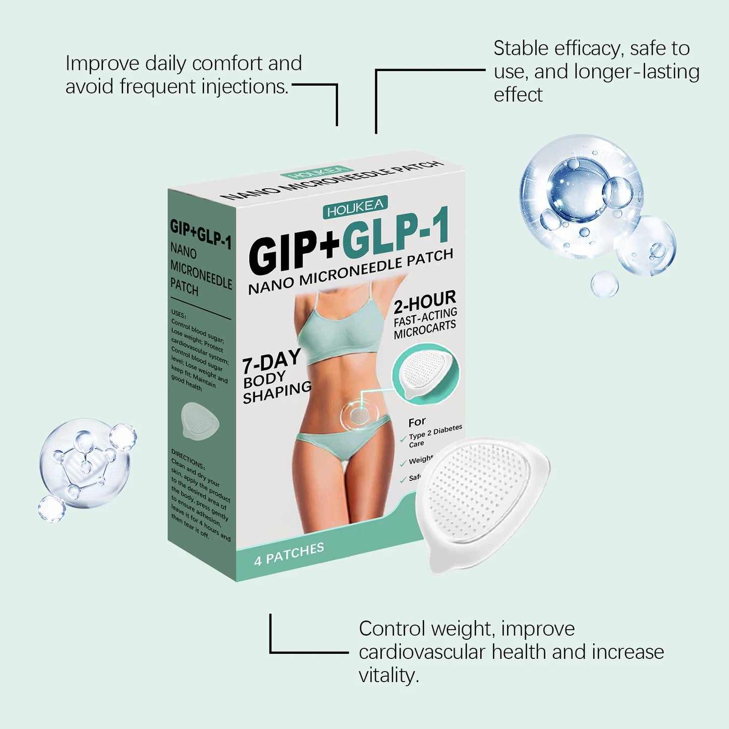 Body Care Patch - Gentle Care & Firming, Lifts Body Contours, Daily Lazy-Friendly Long-Lasting Body Shaping Patch