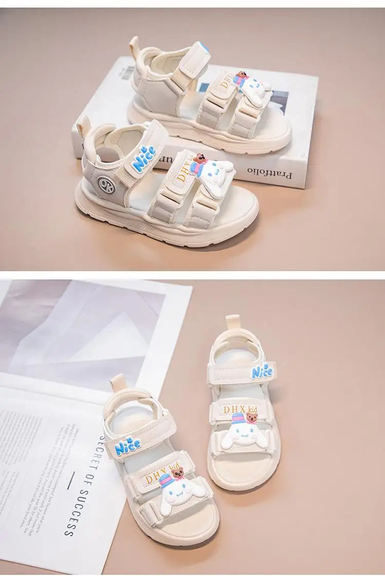 Kids Girls Sandal Sanrio Kawaii Anime Melody Children Shoes Girly Heart Summer Cute Cartoon Student Beach Shoes
