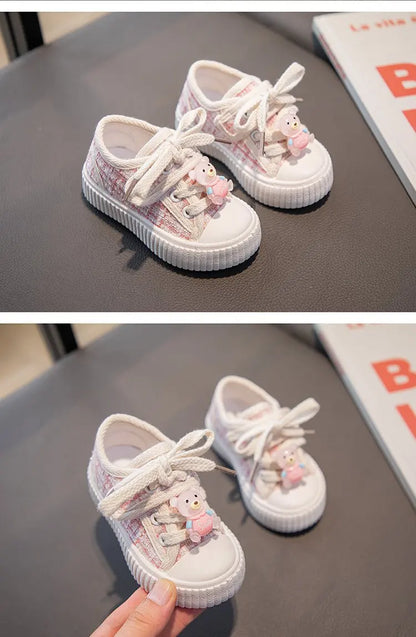 Spring Autumn Fashion Kids Canvas Shoes Casual Sport Boys Girls Sneakers Shoes Soft Rubber Sole Flat Children Canvas Shoes 21-26