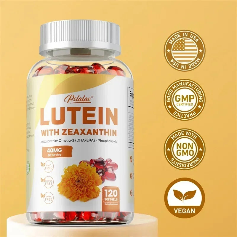 Lutein & Zeaxanthin Capsules - Supports Eye Health, Relieves Eye Fatigue, Promotes Overall Vision Health, Eye Antioxidant