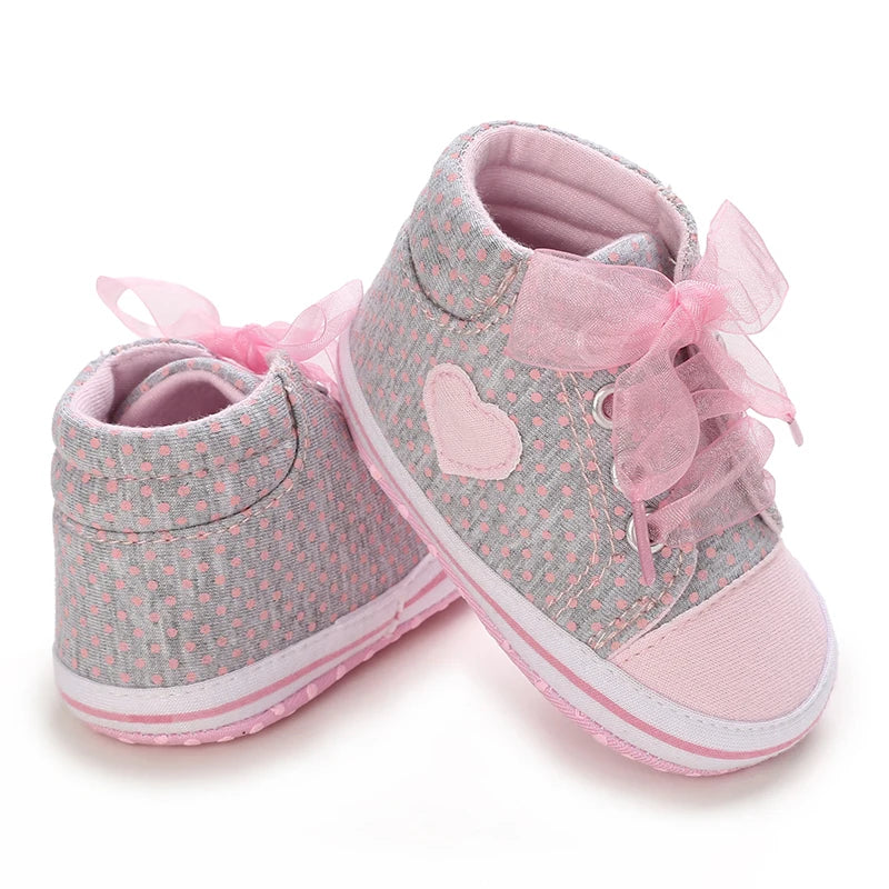 Fashionable Baby Girl Shoes Cute Classic Pink Theme Casual Flat Shoes Soft Sole Comfortable Lightweight Walking Shoes
