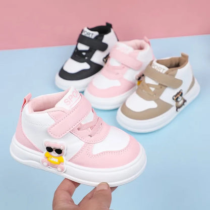 New Baby Girls Sneakers Board Shoes Cartoon Prints Soft Bottom Non-slip Children Casual Walking Shoes Boy Kids Children Shoes