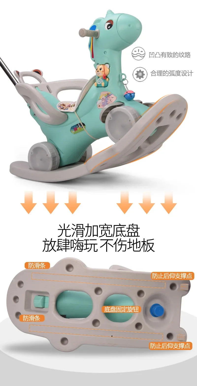 children rocking horse rocking horse dual-use baby  chair baby toy children horse ride on toys