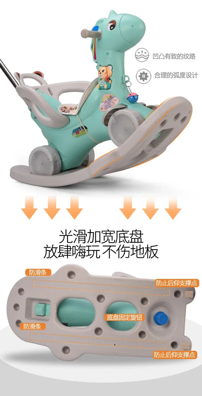 children rocking horse rocking horse dual-use baby  chair baby toy children horse ride on toys