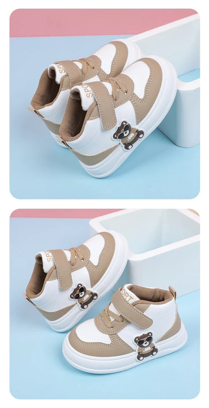 New Baby Girls Sneakers Board Shoes Cartoon Prints Soft Bottom Non-slip Children Casual Walking Shoes Boy Kids Children Shoes