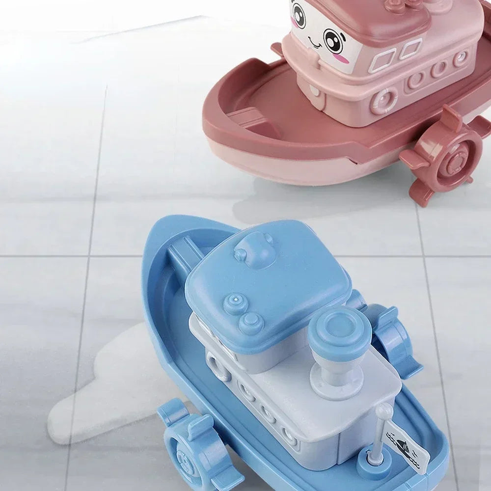 Baby Bath Toys Cute Cartoon Ship Boat Clockwork Toy