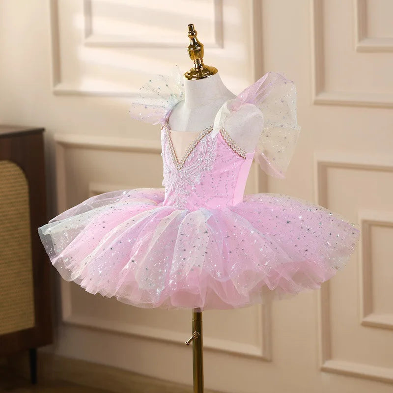Summer Party Girls Dresses Kids Clothes Vestidos Princess Outfit Girl Dress Tutu Stage Ballet Leotards Dance Costumes Ballerine