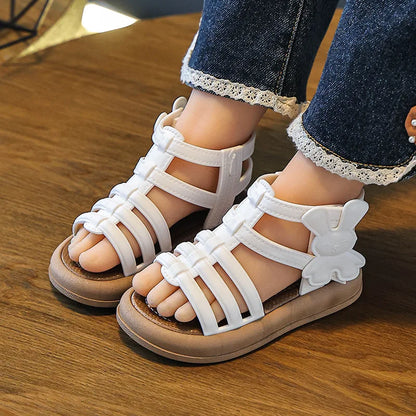 1-10Y Baby Girls Sandals Summer Children's New Cool Fashion Princess Cute Versatile Shoes for Students Flat Sandal Casual Shoe
