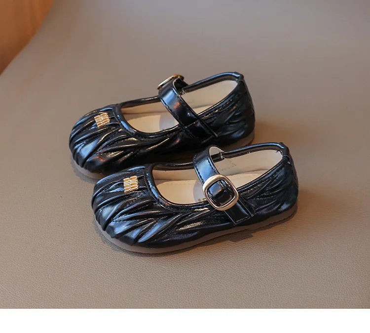 New Style Small Girls' Fashion Versatile Medium and Large Children's Soft Bottom Princess Shoes