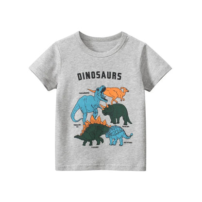Jumping Meters Hot Selling Boys Girls Summer Baby T Shirts Short Sleeve Cartoon Cars  Toddler Tees Tops Boys Girls Clothing