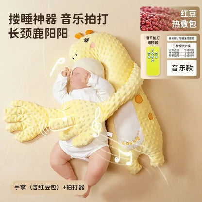 Baby Soothing Sleeping Pad, Infant Comfort Pillow with Patting Function for Anti-Startle Support and Warm Compress Design