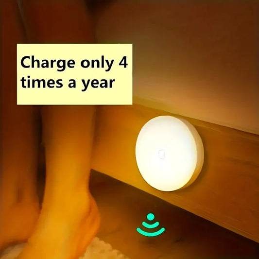 Motion Sensor Night Light - Wireless LED Detector Lamp for Bedroom, Staircase, Closet, and Room Decor-