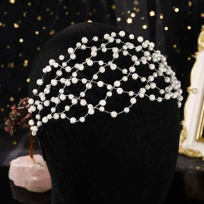 Elegant Handmade Weaving Tiara Hair Accessories Banquet Headpieces Exquisite Bridesmaid Gifts