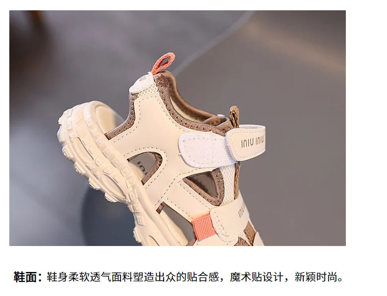 New Kids Sandals Soft Soled Boys Shoe Anti Slip Child Beach Shoes Simple Girl Sports Sandals