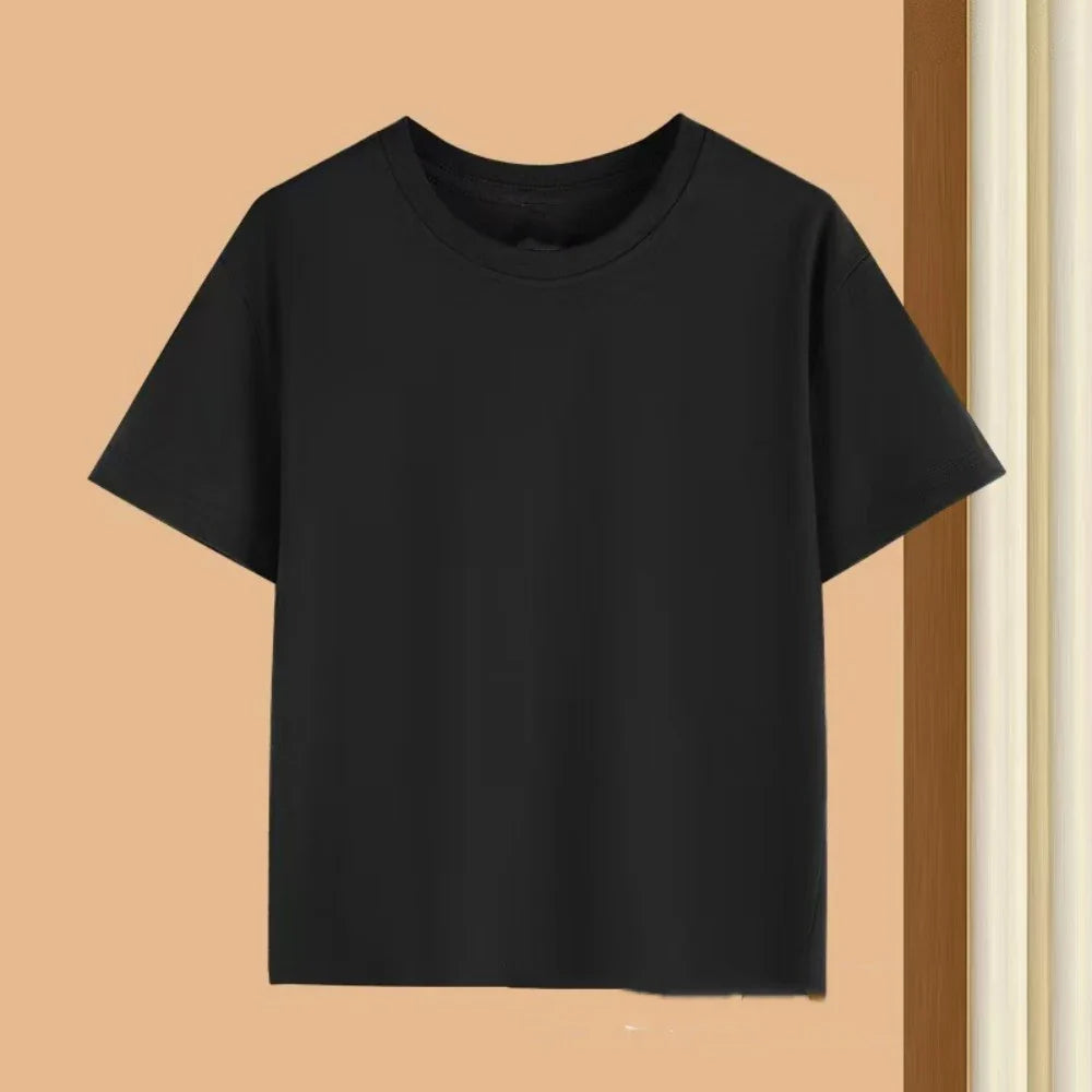 Summer Kids Clothes Streetwear Print Cartoon T Shirt Short Sleeve Baby Tops Tees Korean Boys Girls Clothes Y2k Cotton T Shirts