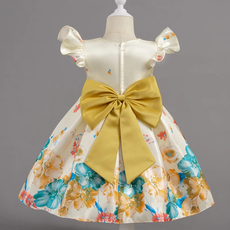 Children Wedding Dress Girl Flower Dresses Kids Gown Birthday Party Flower Girl's Evening Dress