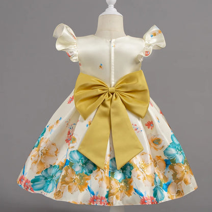 Children Wedding Dress Girl Flower Dresses Kids Gown Birthday Party Flower Girl's Evening Dress