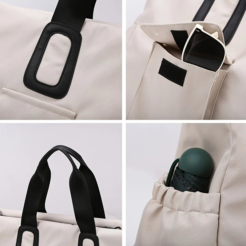 Large capacity travel handbag, lightweight luggage that can be carried around, shoulder strap fitness bag