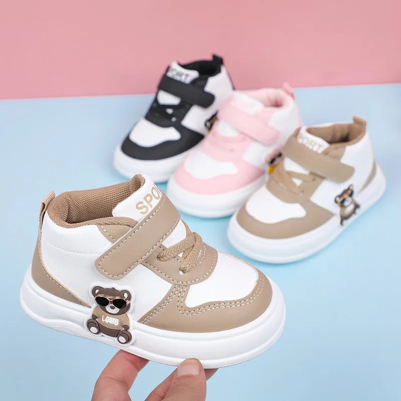 New Baby Girls Sneakers Board Shoes Cartoon Prints Soft Bottom Non-slip Children Casual Walking Shoes Boy Kids Children Shoes