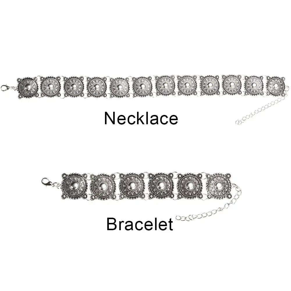 Fashion Vintage Jewelry  Accessories Boho Bracelets Necklace Neck Jewelry Wrist Jewelry