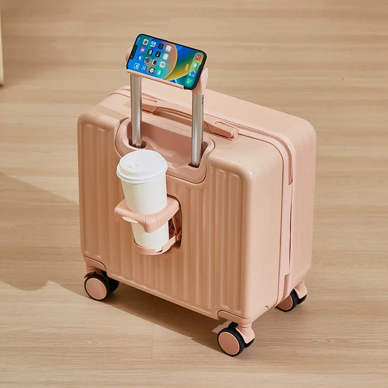 18-Inch Luggage 2025 Fashion Small Luggage Lightweight Travel Trolley Case with Combination Lock