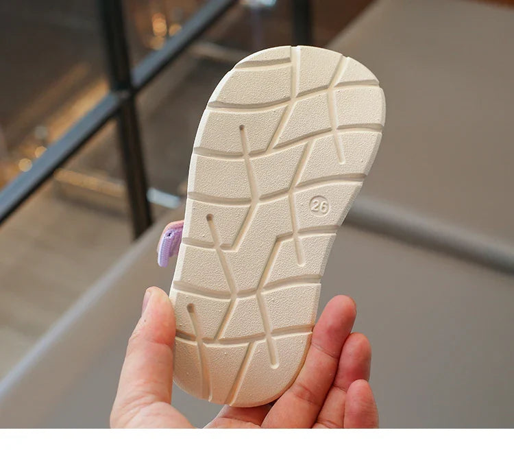 Summer Anti-Slippery Little Kids Sandals for Girls Non-Slip Soft Sole Toddler Beach Shoes School Versatile Chic Casual Footwear